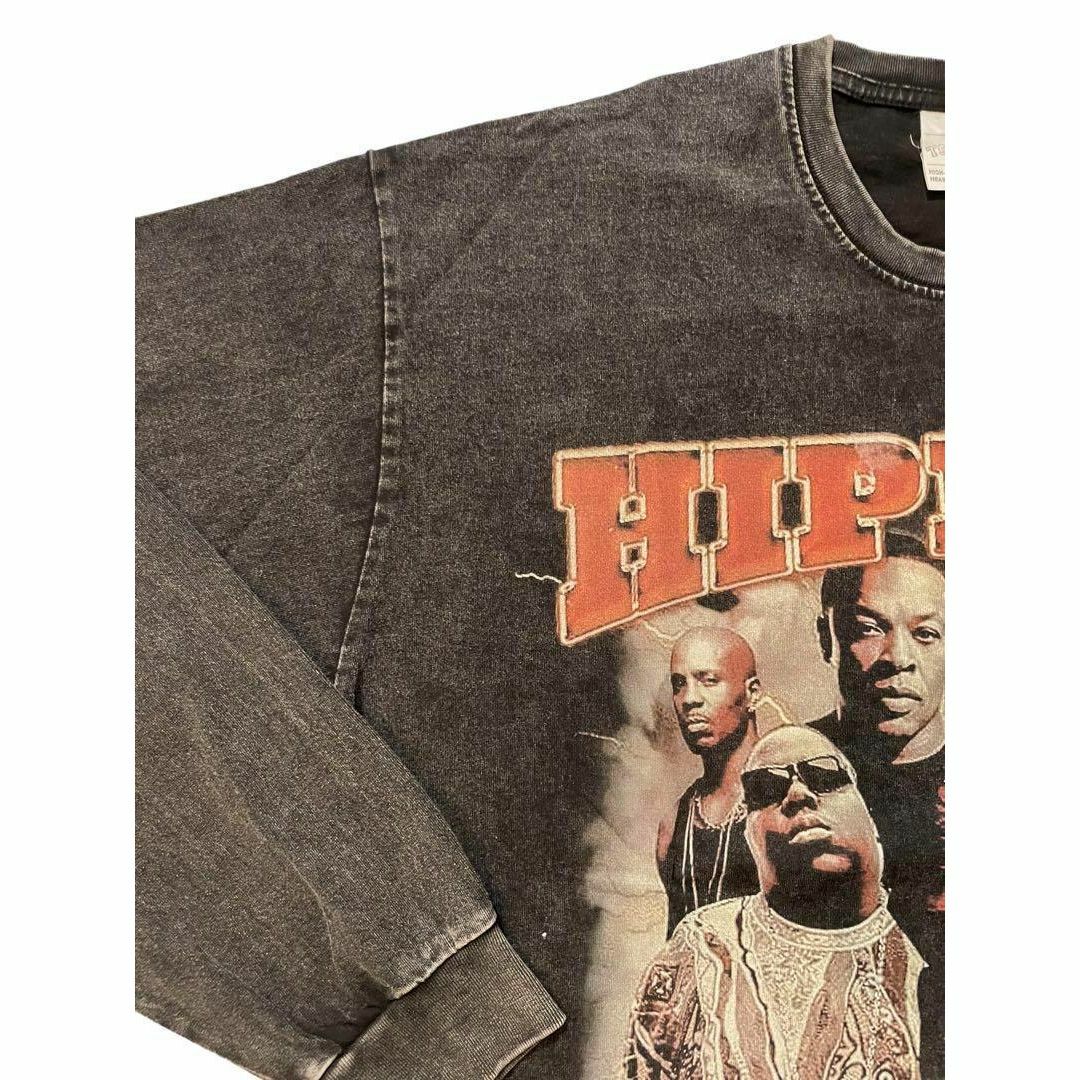 EMINEM　2PAC　Biggie　ラップTシャツ　RAPロンT　ブラック　L