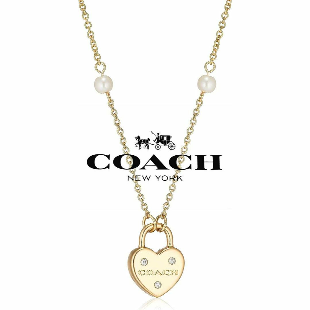 COACH ネックレス C4254 レディース ゴールド/パール コーチ