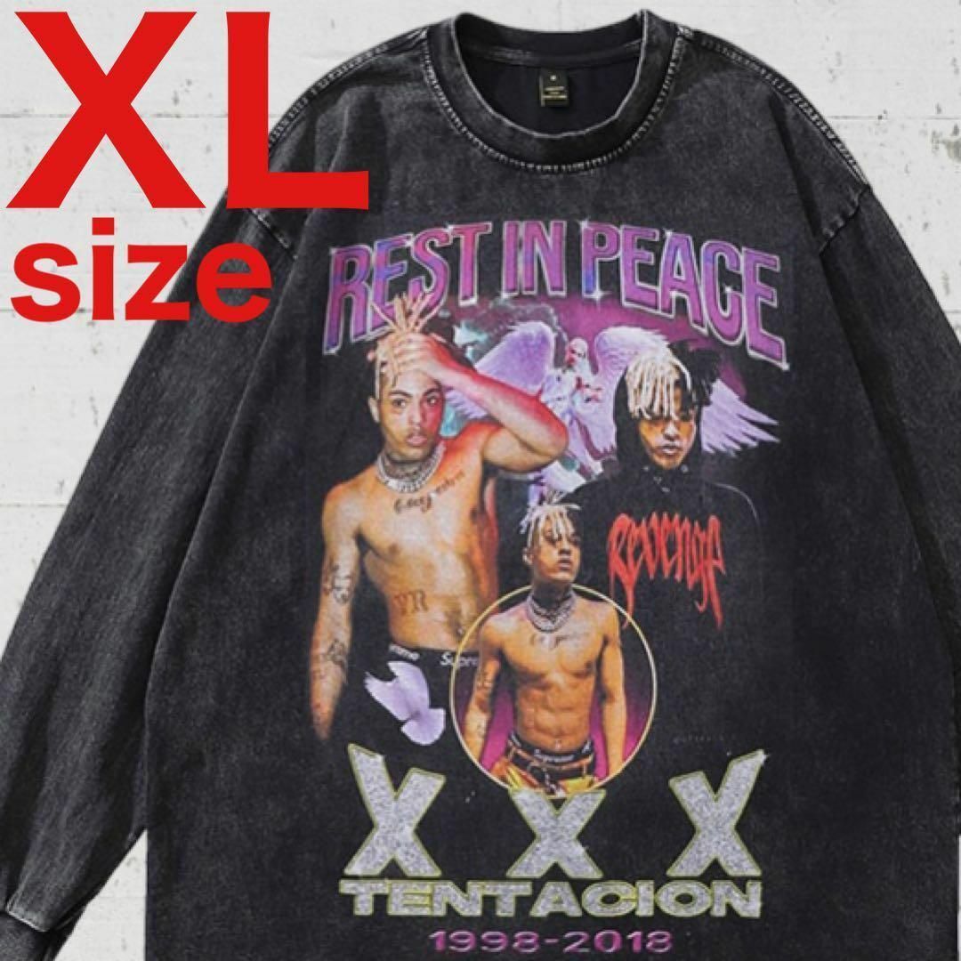XXXTentacion　ラップ　RAP　TEE　長袖　Tシャツ　XL　ブラック