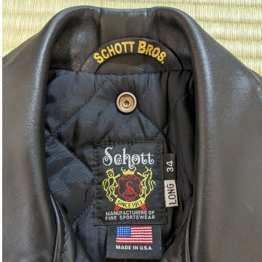 schott(ショット)のschott ライダース ワンスター613us long　34 メンズのジャケット/アウター(ライダースジャケット)の商品写真