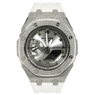 ジーショック(G-SHOCK)のG-SHOCK GA2100SB カシオーク メタル カスタム フロステッド ホワイトラバーバンド カシオーク ステンレス製 艶消しモデル Frosted Edition CASIOAK シルバー文字盤(腕時計(アナログ))