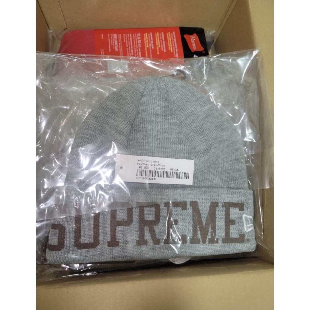 Supreme - 98 完売品 Supreme NewEra Varsity Beanie グレーの通販 by