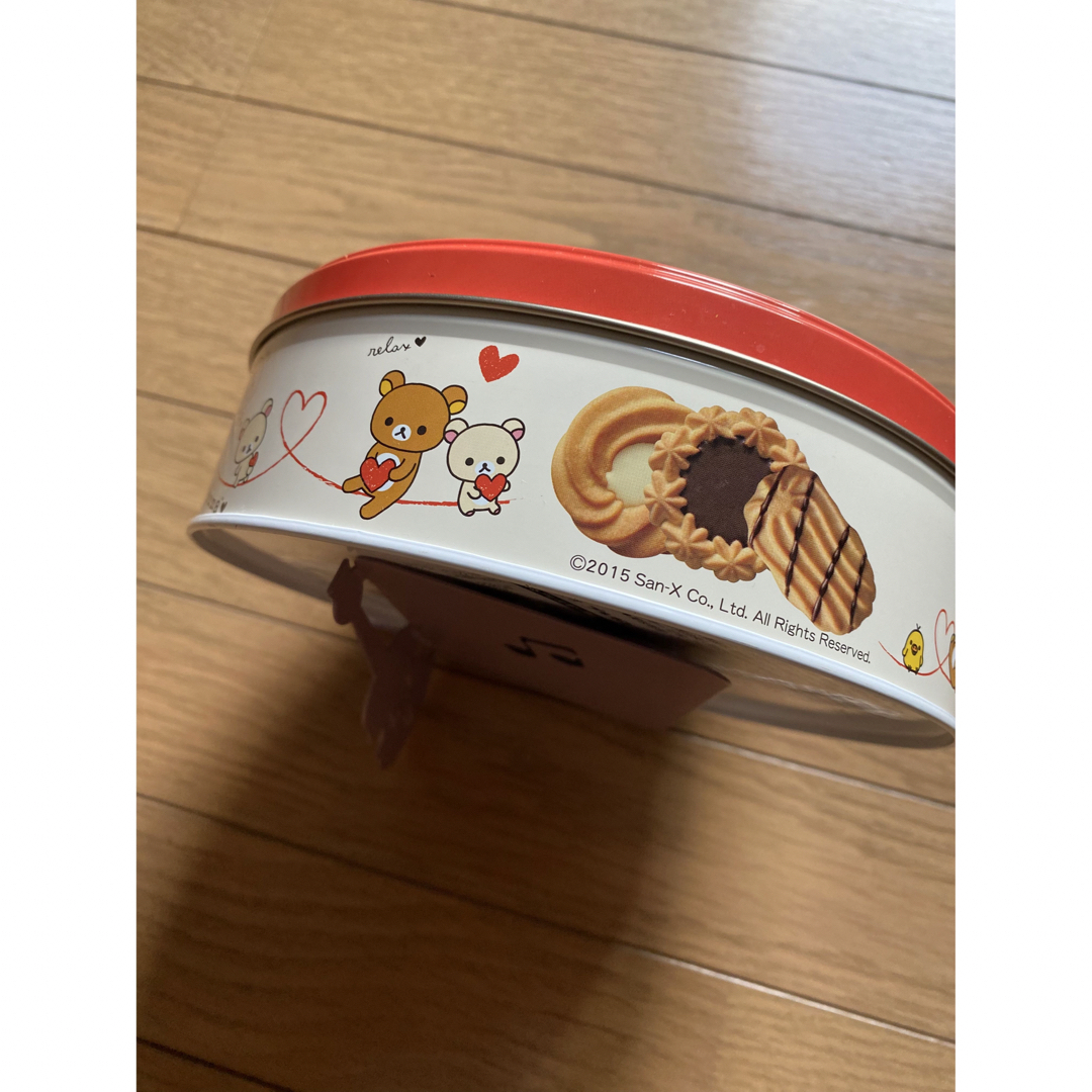 ブルボン(ブルボン)のリラックマ クッキー空き缶 エンタメ/ホビーのおもちゃ/ぬいぐるみ(キャラクターグッズ)の商品写真