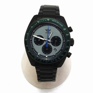 アディダス(adidas)のadidas アディダス エディション ワン クロノ 時計 AOFH22007 EDITION ONE CHRONO ブラック マット クロノグラフ メンズ クオーツ【中古】JA-17736(腕時計(アナログ))