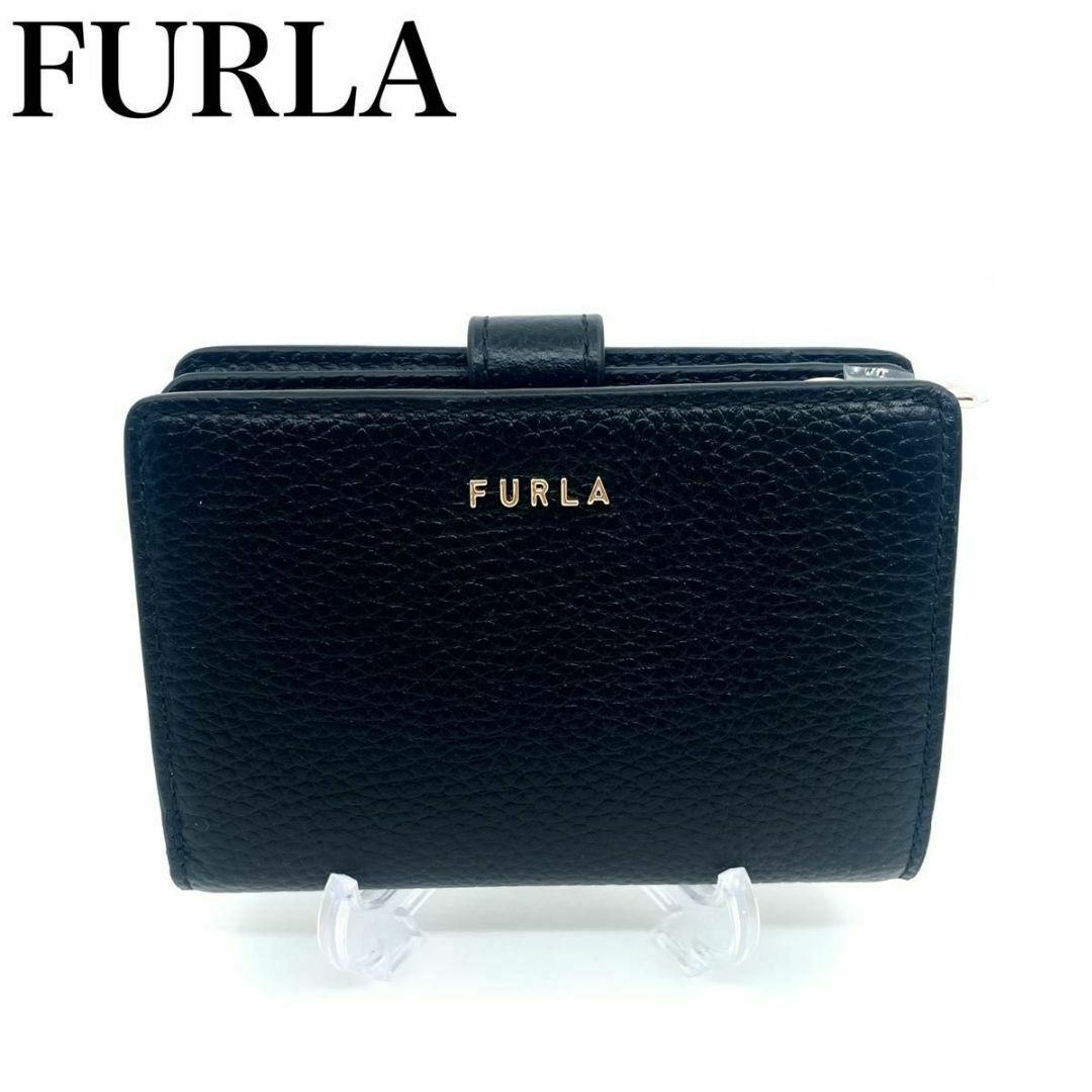 FURLA フルラ　レザー　折り財布　新品未使用　ブラック