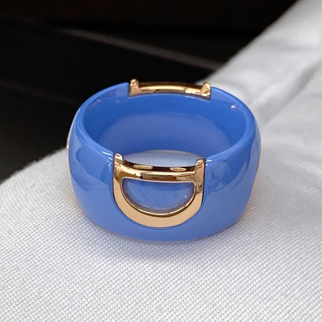 ダミアーニ リング Dアイコン 指輪ブルーセラミック ダイヤモンド K18PG レディースのアクセサリー(リング(指輪))の商品写真