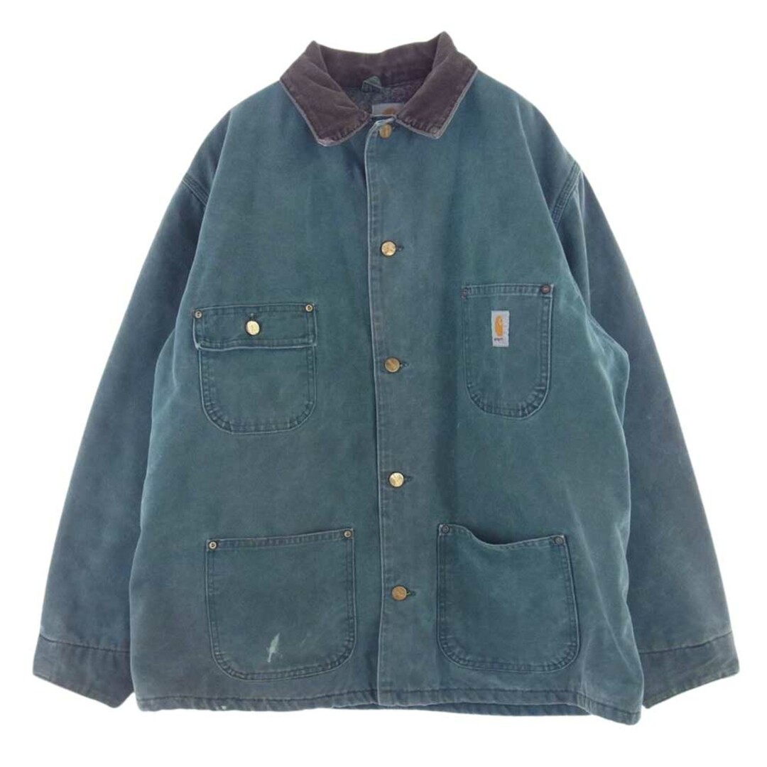 Carhartt パーカ ジャケット ネイティブ柄 エメラルド 90s USA製