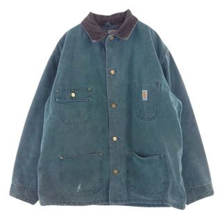 カーハート(carhartt)のCarhartt カーハート カバーオール 裏地ブランケット ダック カバーオール ジャケット エメラルドグリーン系【中古】(その他)