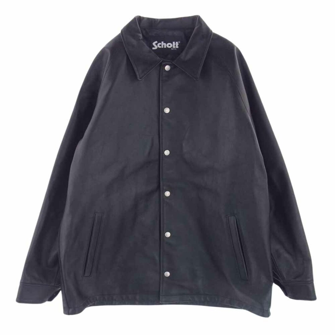 schott ショット レザージャケット 3121026 SHEEP LEATHER COACH JACKET シープレザー コーチ ジャケット ブラック系 XL