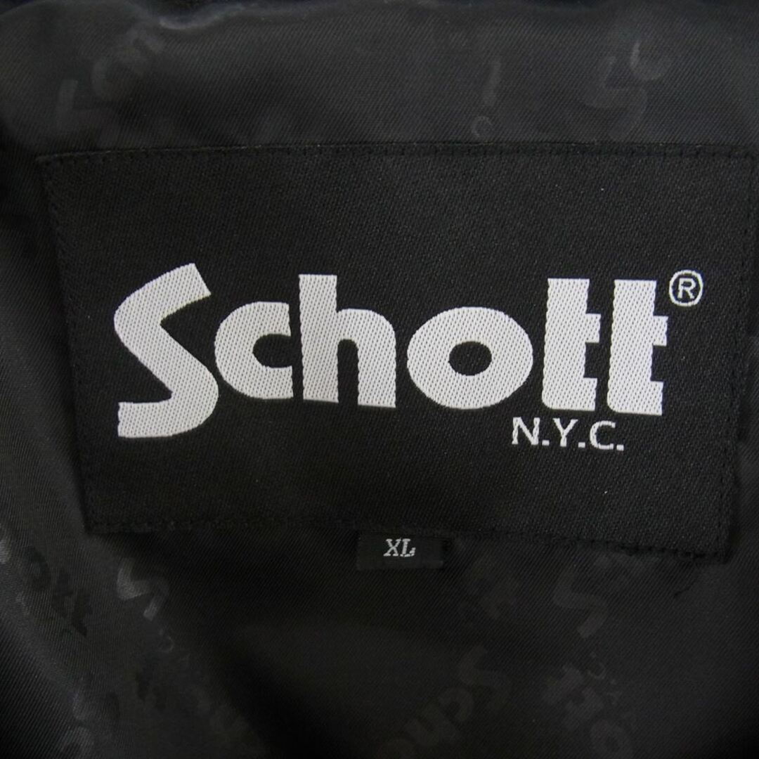 schott(ショット)のschott ショット レザージャケット 3121026 SHEEP LEATHER COACH JACKET シープレザー コーチ ジャケット ブラック系 XL【中古】 メンズのジャケット/アウター(その他)の商品写真