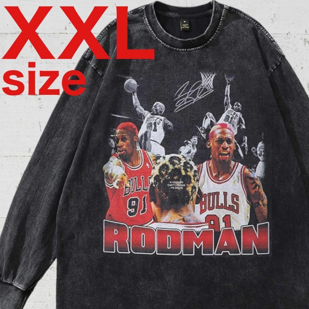 Rodman　デニス・ロッドマン　ダンク　91　長袖　Tシャツ　ブラック　XXL
