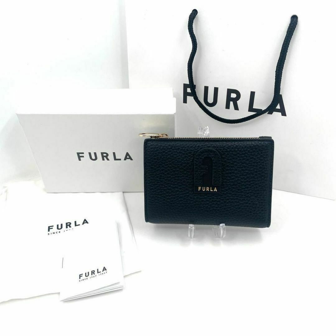 FURLA フルラ　レザー　折り財布　新品未使用　ブラック