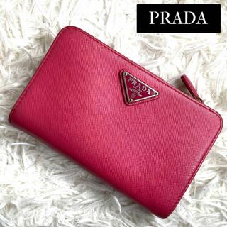 ⚠️最終値下げ⚠️ PRADA サフィアーノトライアングル 財布 ピンク