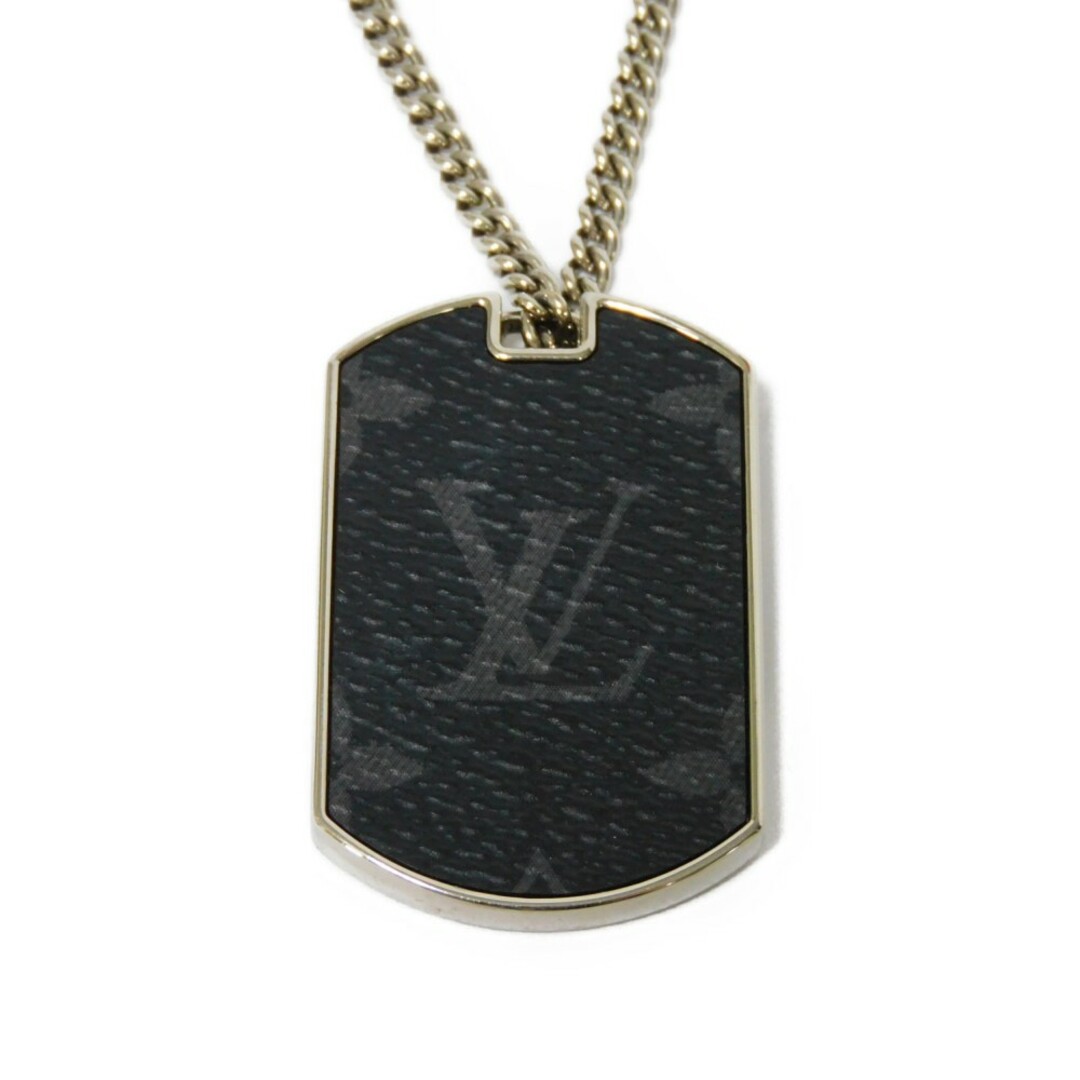 Louis Vuitton Monogram eclipse plate necklace (M63640)