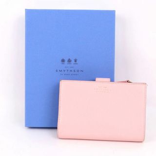 スマイソン(Smythson)のスマイソン 二つ折り財布 レザー 英国王室御用達 ブランド 小銭入れあり ウォレット レディース ピンク SMYTHSON(財布)