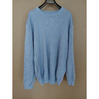 ザラ(ZARA)の再値下げ　ZARA ザラ　ニット　セーター　青　メンズニット　美品(ニット/セーター)