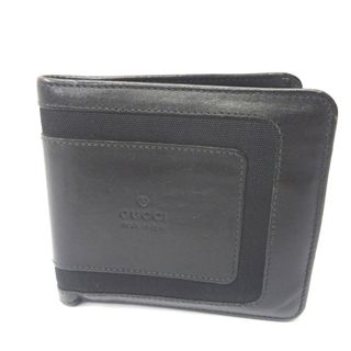 グッチ(Gucci)のグッチ 二つ折り財布
 2つ折り ナイロンメッシュ ライン ブラック Ft593392 中古(長財布)