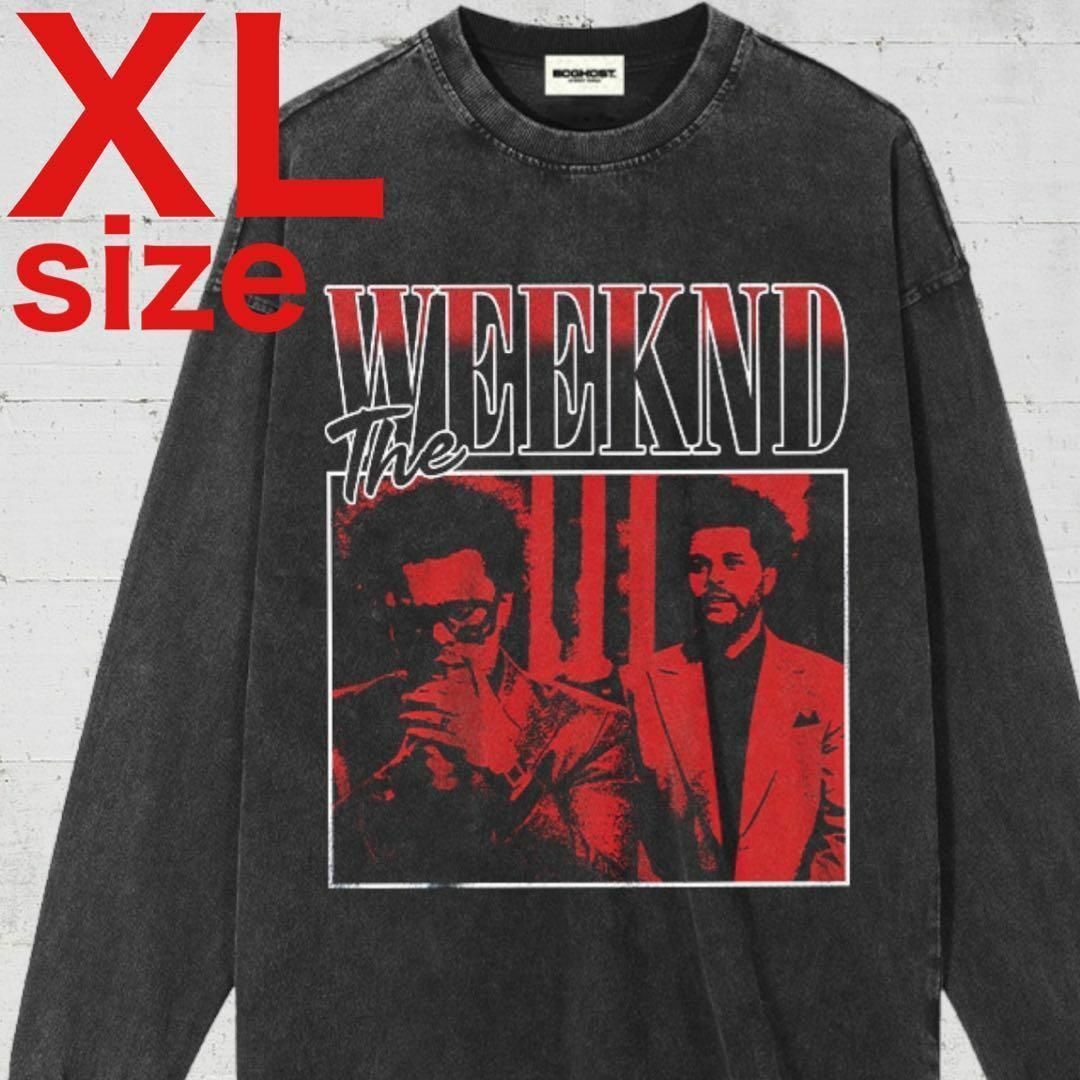 The Weeknd　ザ・ウィークエンド　RAP　長袖　Tシャツ　ブラック　XL