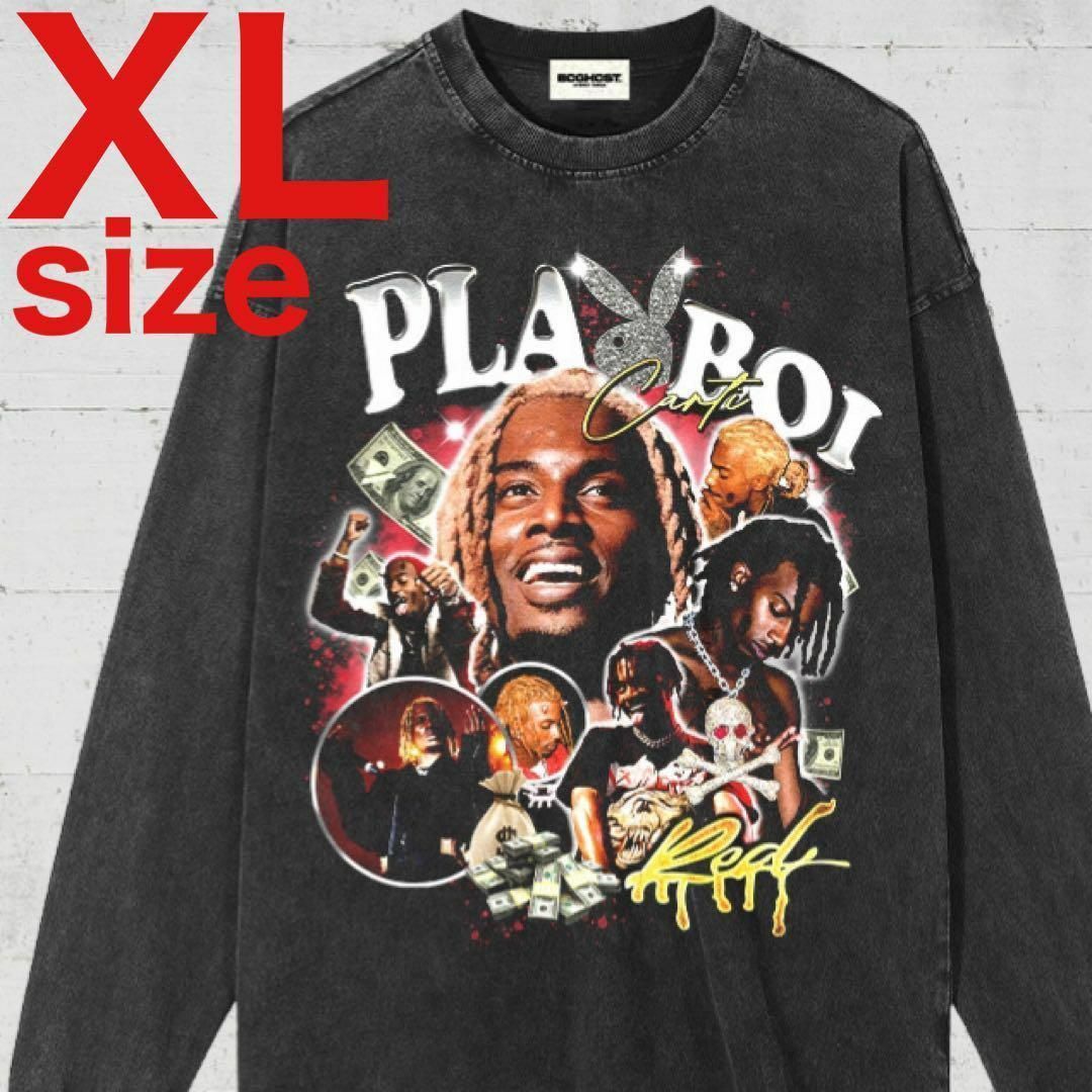 Playboi Carti　プレイボーイ・カルティ　長袖Tシャツ　ブラック　XL