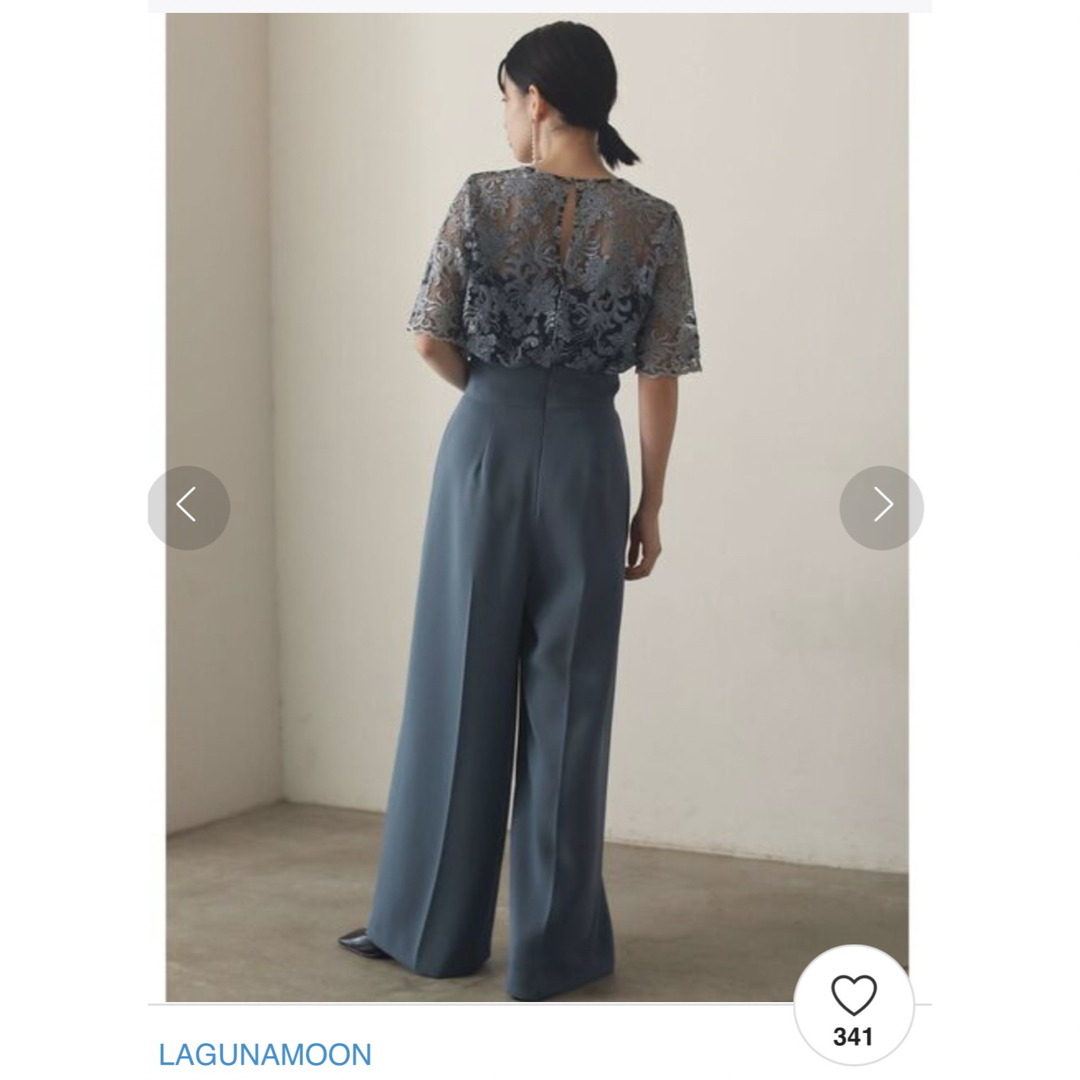 LagunaMoon - LAGUNAMOON オーバーレースワイドパンツドレスの LagunaMoon - LAGUNAMOON オーバーレースワイドパンツドレスの