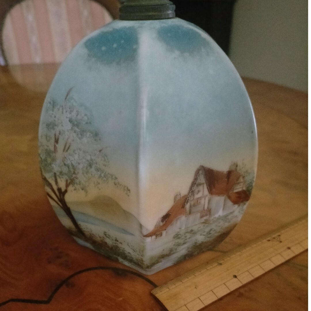 フランス製 アンティーク 照明 / 手描きガラス  18世紀後半✨希少✨芸術