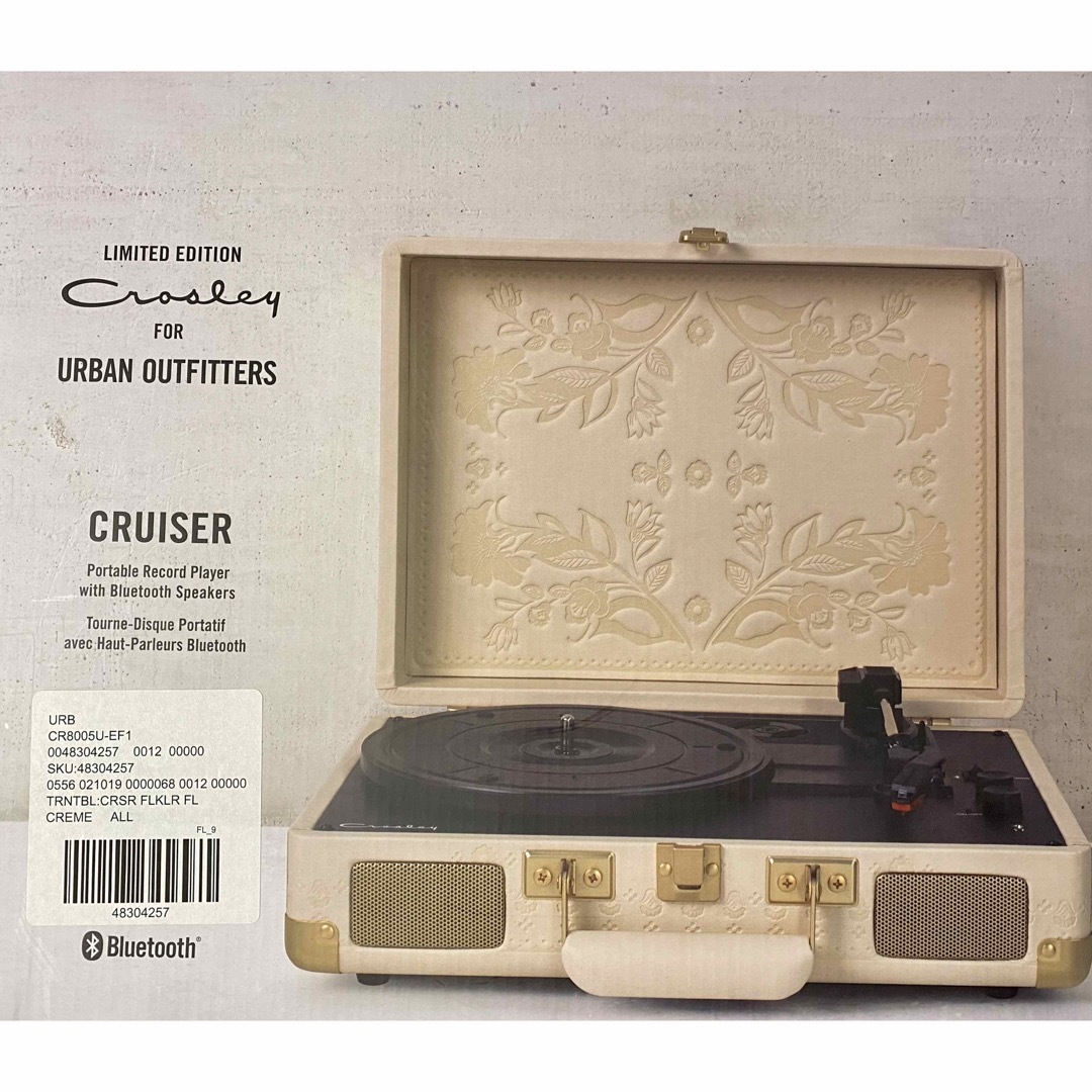 【美品&箱有り】 CROSLEY レコードプレーヤー UO 限定品 花柄