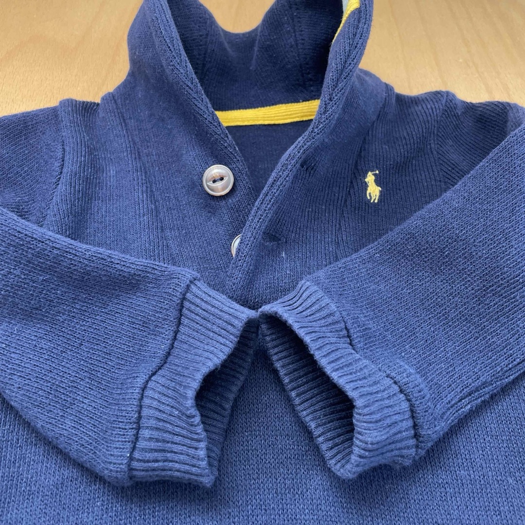 Ralph Lauren(ラルフローレン)のラルフローレン カバーオール 80cm 12M ネイビー コットン キッズ/ベビー/マタニティのベビー服(~85cm)(カバーオール)の商品写真