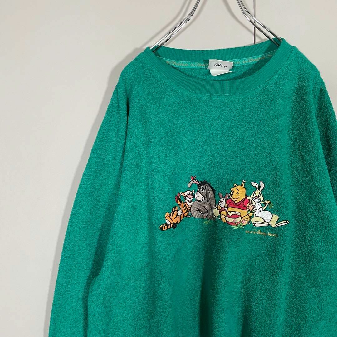 美品 ディズニー 90's 良デザイン ミッキー\u0026ミニー プリント スウェット