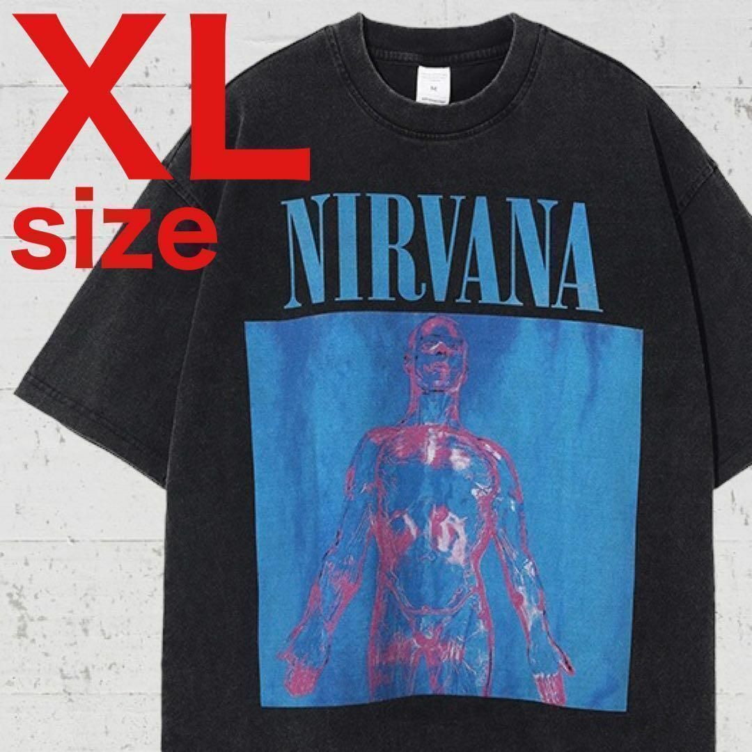 NIRVANA（ニルヴァーナ） 半袖 TEE Tシャツ　ブラック　XLサイズ