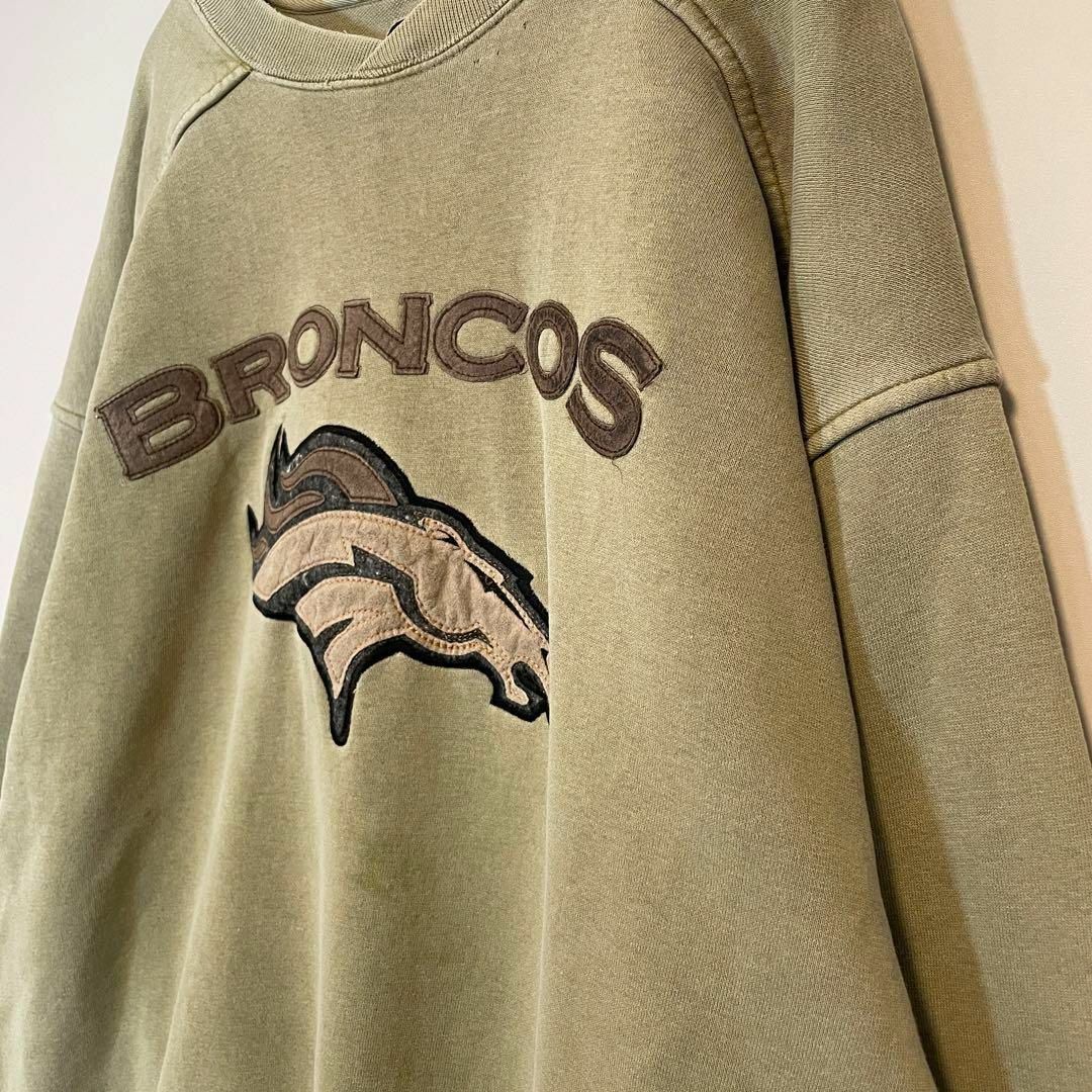 PUMA - 【くすみカラー、ビッグ刺繍ロゴ】NFL BRONCOS古着スウェット