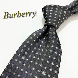 バーバリー(BURBERRY)の【美品】バーバリー ネクタイ 小紋柄 ホースロゴ ジャカード織 シルク(ネクタイ)