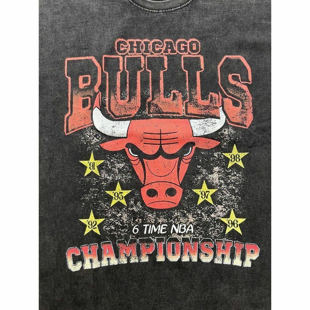 CHICAGO　BULLS　CHAMPIONSHIP　ロンT　ブラック　XL