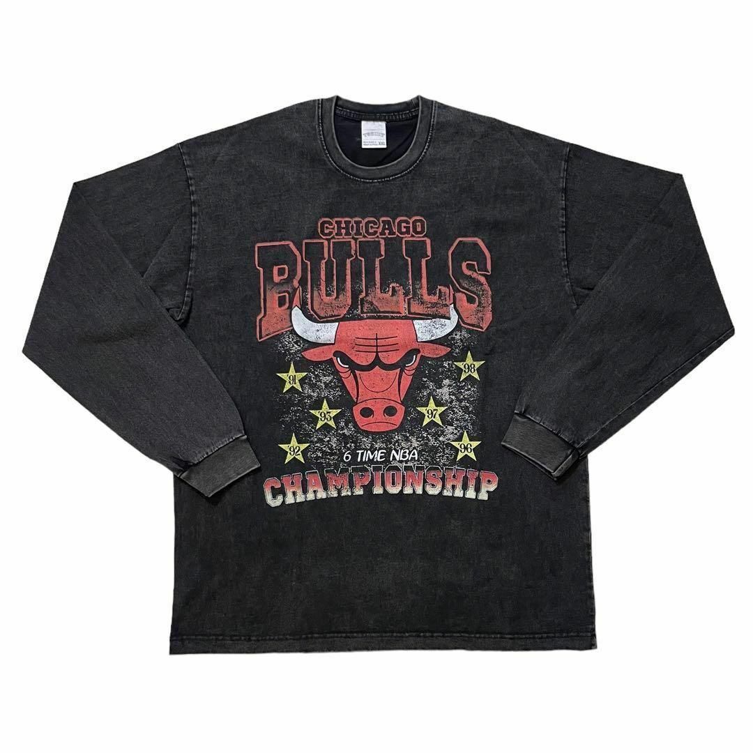 CHICAGO　BULLS　CHAMPIONSHIP　ロンT　ブラック　XL