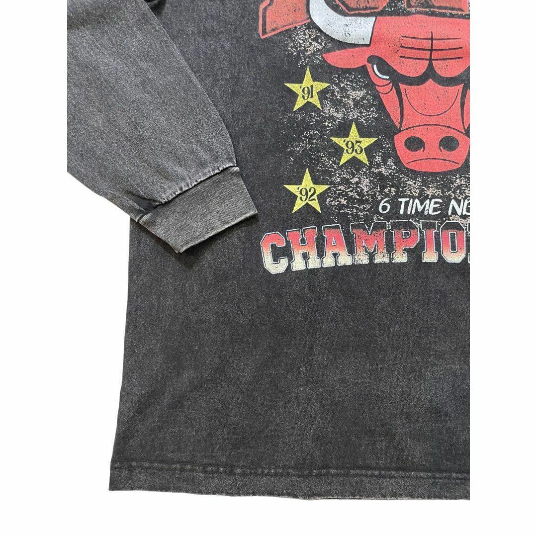 CHICAGO　BULLS　CHAMPIONSHIP　ロンT　ブラック　XL