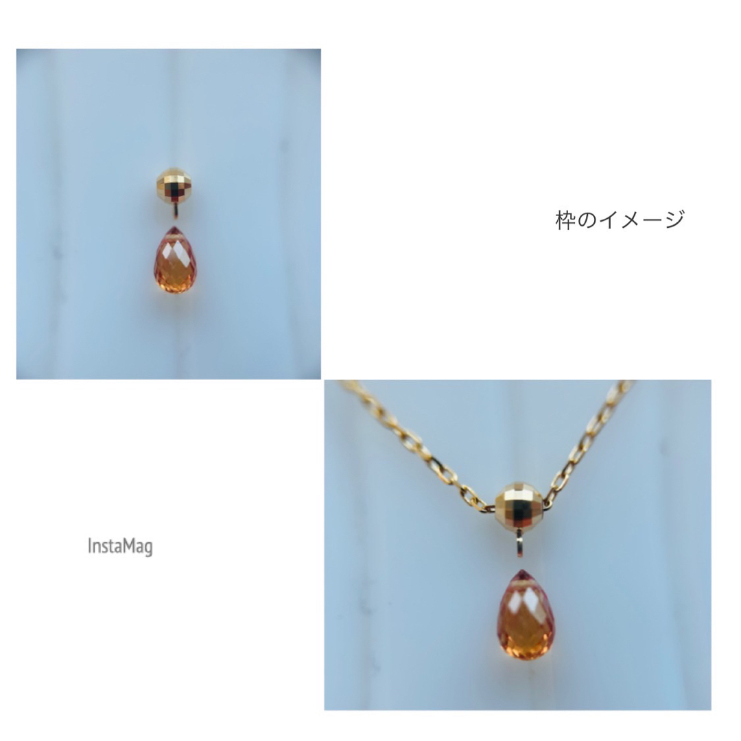 (R1011-5) 『ブリオレット』オレンジサファイア  0.484ct 3