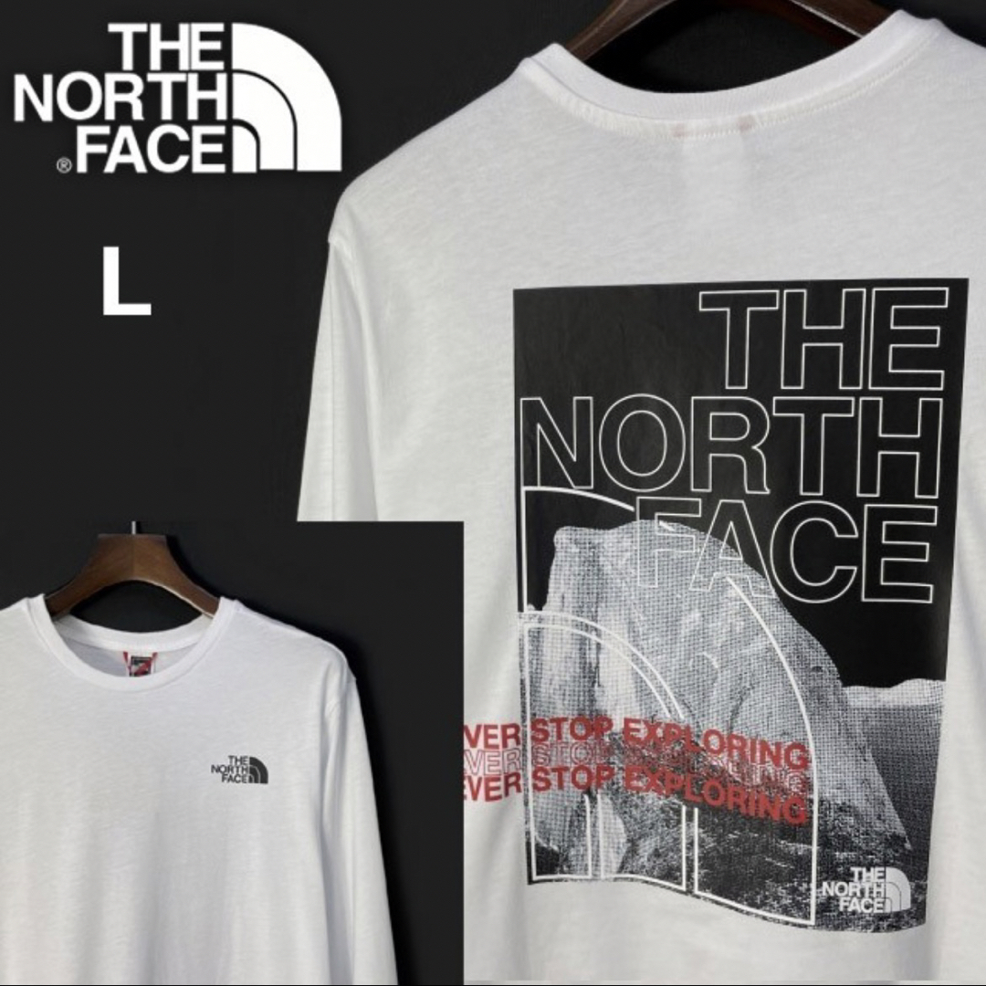 THE NORTH FACE ロンT US限定 (USサイズL)白 2