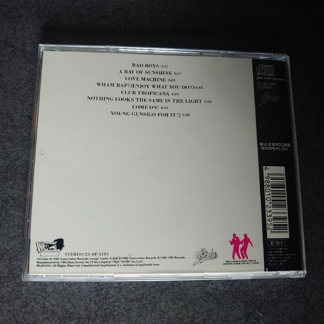 SONY(ソニー)の国内盤 ワム！CD／ファンタスティック 帯付き 極美品 エンタメ/ホビーのCD(ポップス/ロック(洋楽))の商品写真