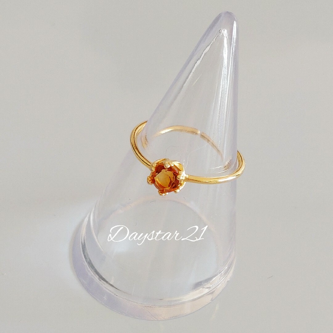 旧型様専用★リング高品質天然石指輪💍アイオライトとガーネット4mmリングセット ハンドメイドのアクセサリー(リング)の商品写真