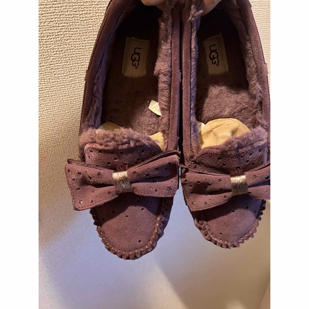 可愛いリボンモカシン靴 レディースの靴/シューズ(スリッポン/モカシン)の商品写真