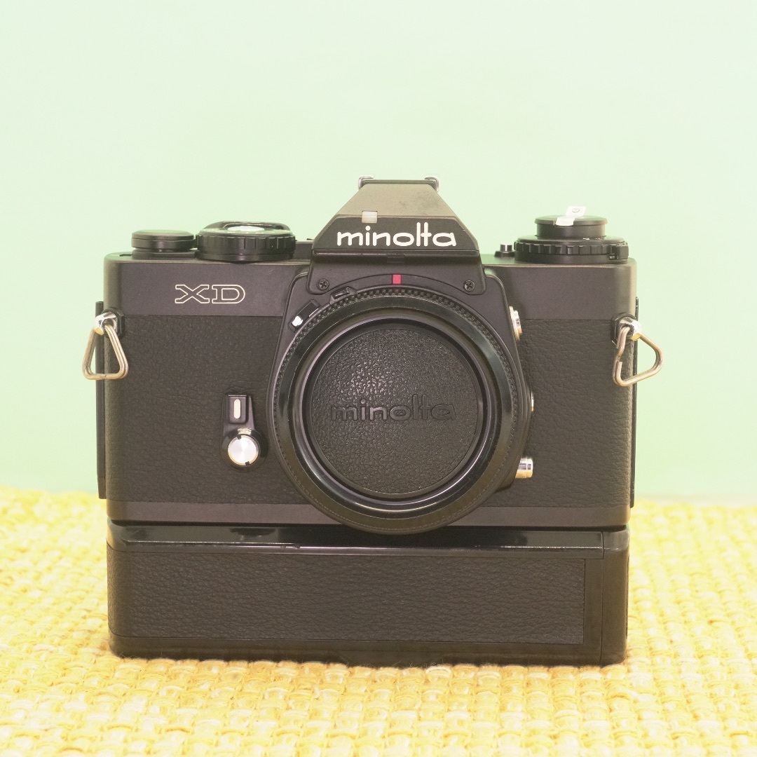 KONICA MINOLTA 完動品◎ミノルタ XD ボディ ブラック モータードライブ #44の通販 by カメラのしゃしゃ舎｜コニカミノルタ ならラクマ