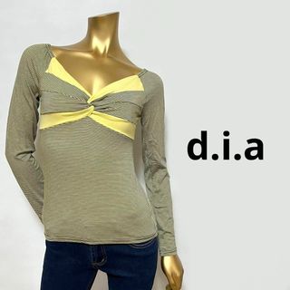 ダイア(d.i.a)の【3273】d.i.a ボーダー トップス F(カットソー(長袖/七分))