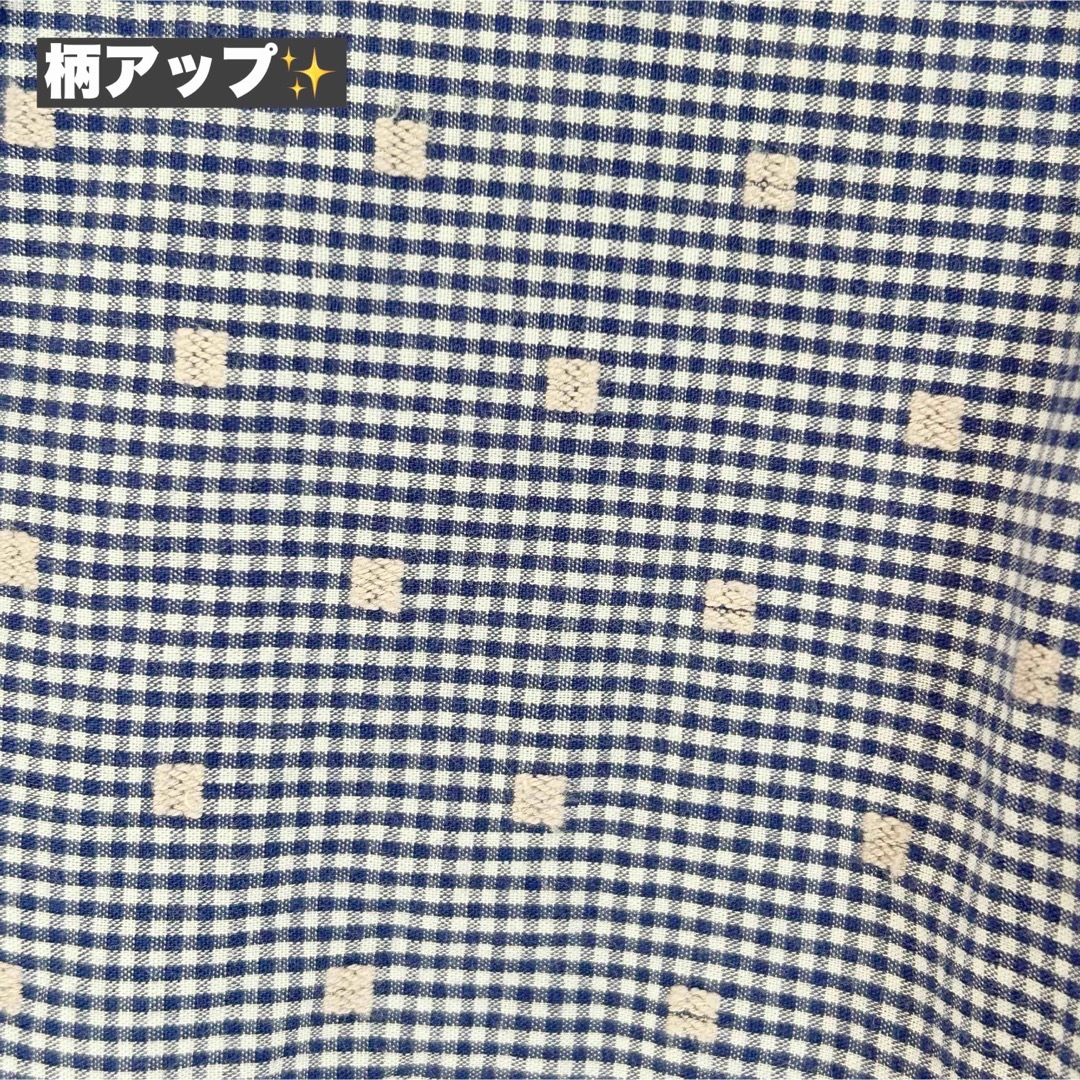 グローバルワーク✨綿100%メンズ刺繍チェックシャツ長袖XL【美品】