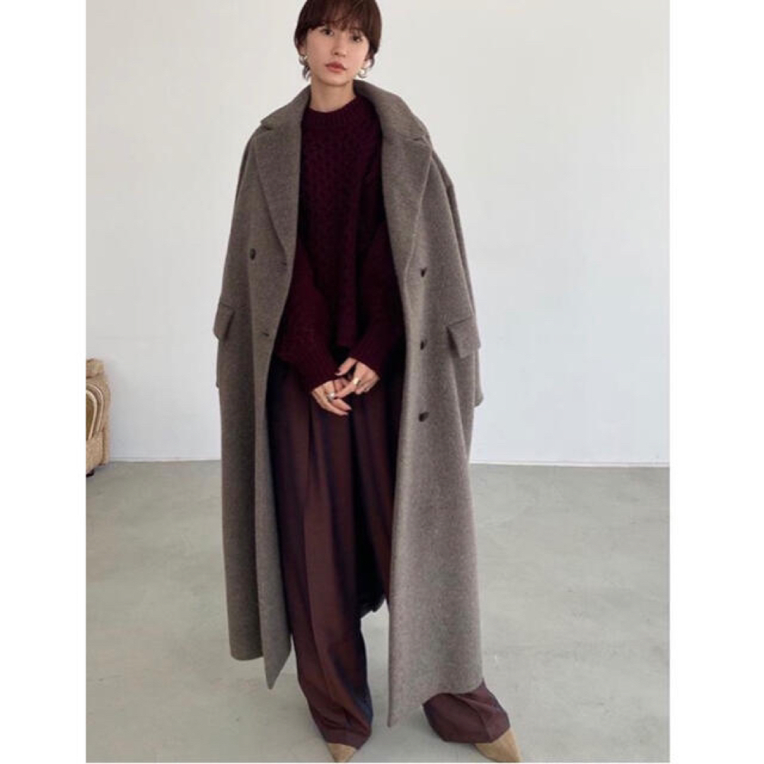 CLANE DOUBLE WOOL LONG COAT brown 2