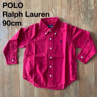 ポロラルフローレン(POLO RALPH LAUREN)の美品☆POLO Ralph Lauren☆赤いボタンダウンシャツ 100cm(ブラウス)