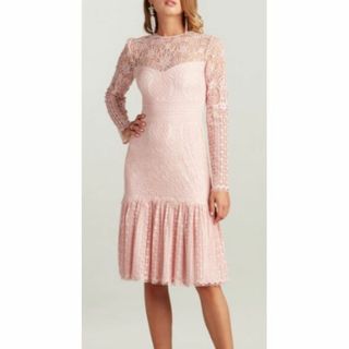 美品 TADASHI SHOJI ❤️シルエットシルクワンピース13号程度