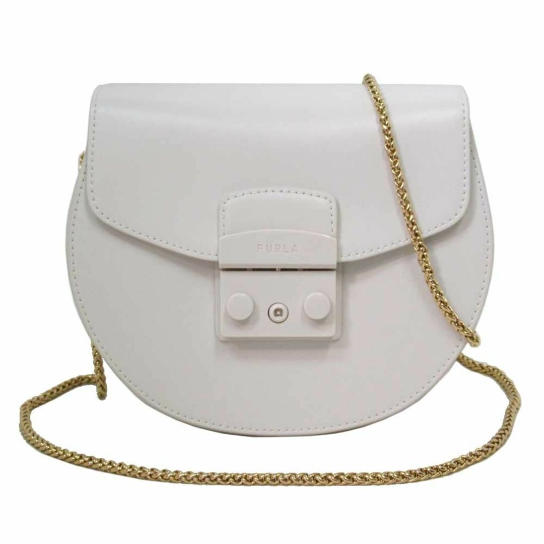 【新品】フルラ ショルダーバッグ FURLA メトロポリス レザー ミニ 斜めがけ チェーンショルダー BATJEP0 VNC000  01B00(ホワイト系) ブティック レディース | フリマアプリ ラクマ