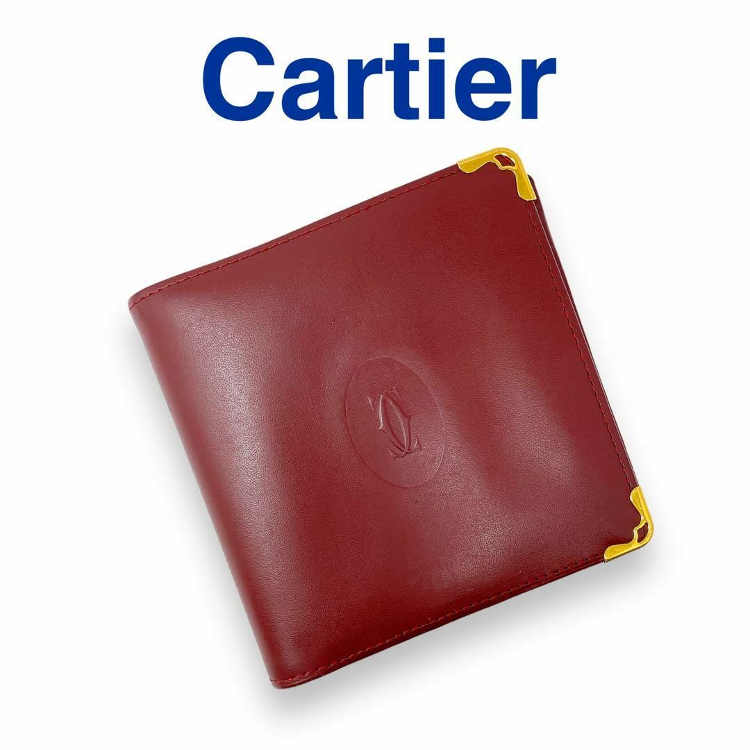 Cartier - カルティエ マストライン 財布 二つ折り ボルドー ゴールド ...