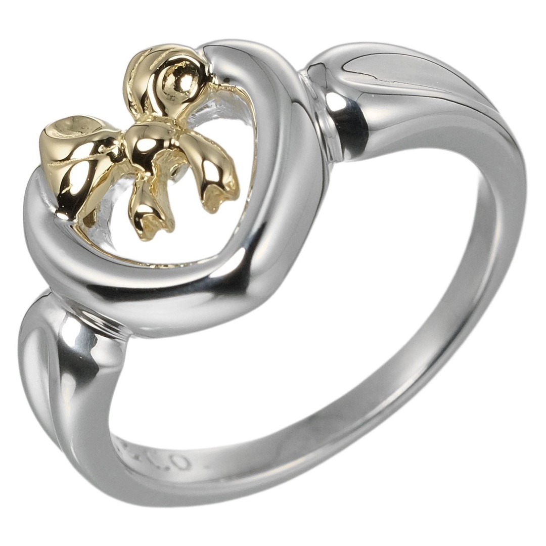 Tiffany & Co. - 【TIFFANY&Co.】ティファニー ハート リボン ... ティファニー ダブルラビングハートリング 8号