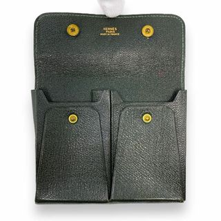 Hermes - エルメス カードケース パスケース レザー グリーン系