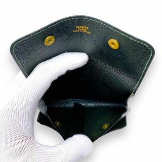 Hermes - エルメス カードケース パスケース レザー グリーン系